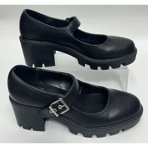 Dolce Vita Nebula Platform Mary Jane Shoes Women’s 7.5 Black Lug Sole Academia